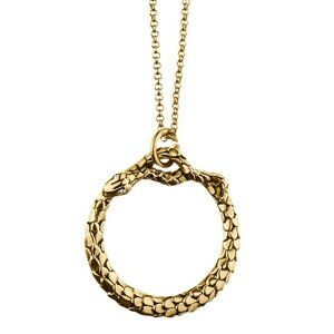 Dyrberg/Kern Anaconda coiled snake necklace with Swarovski crystal eyes